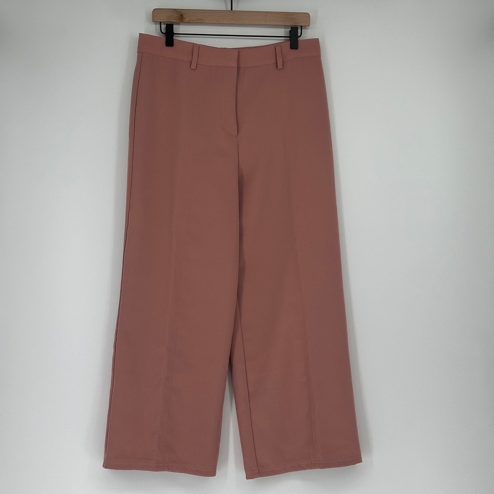 Avec Les Filles Wide Leg Cropped Pants Dusty‎ Rose Size 10